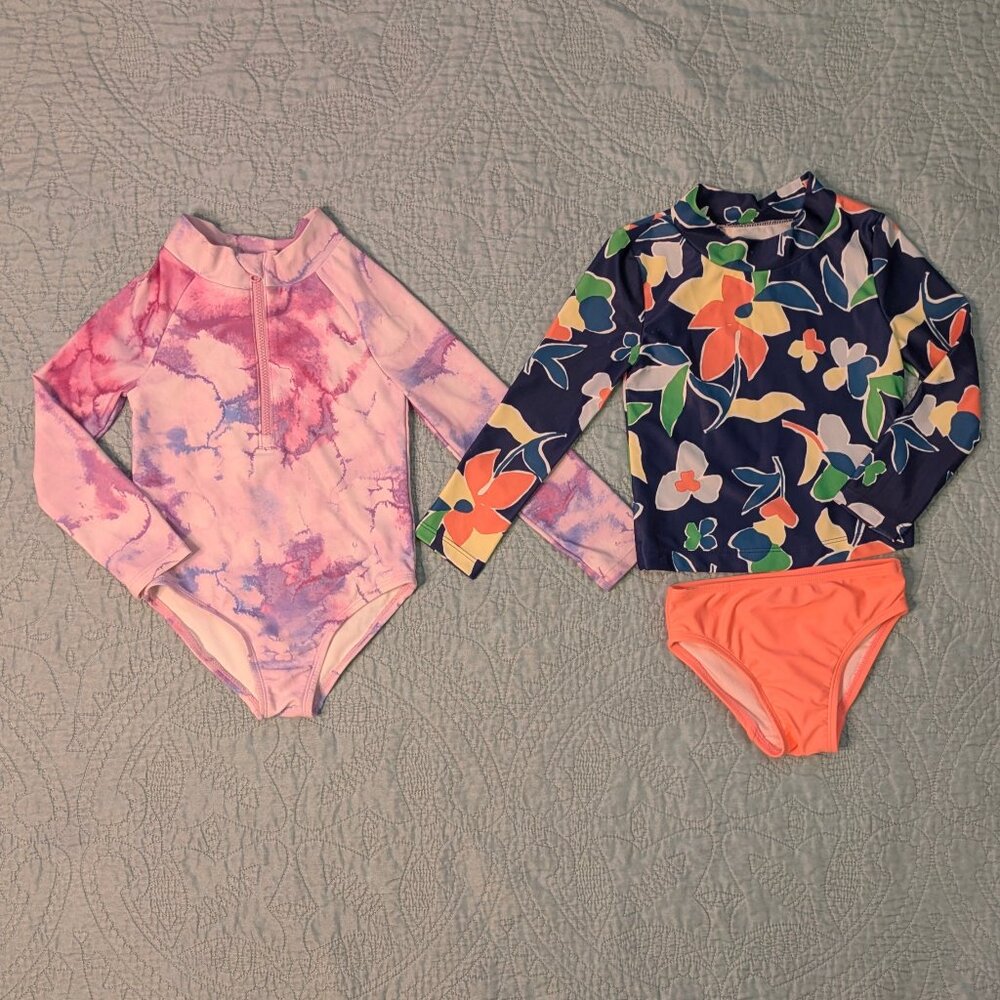 Carter Long Sleeve Swimsuits Toddler Girl Size 2T